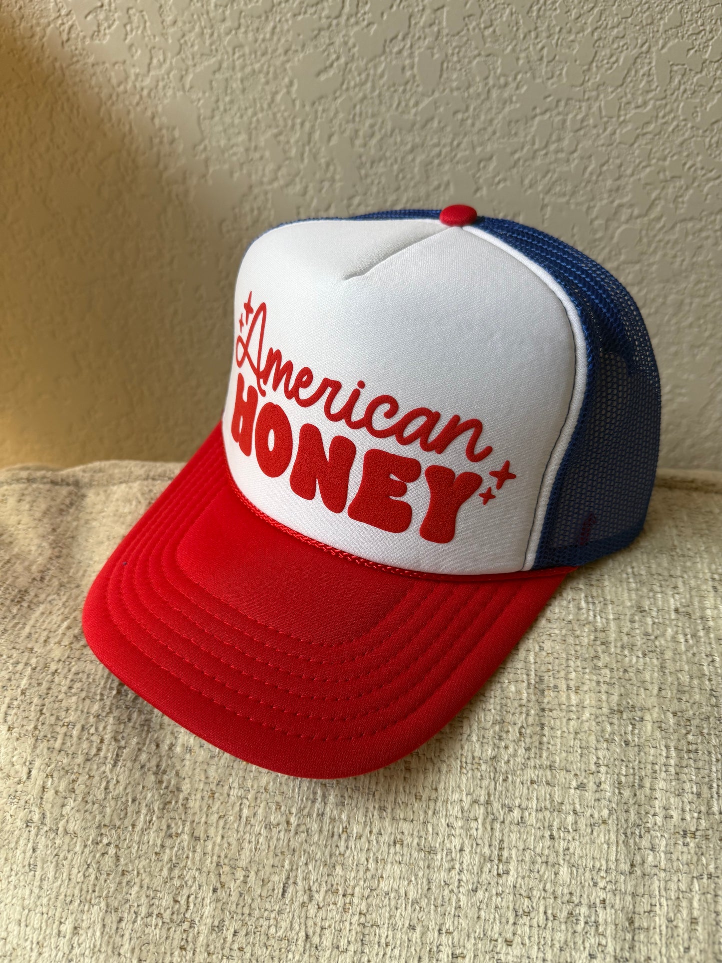 American Honey Puff Print Hat