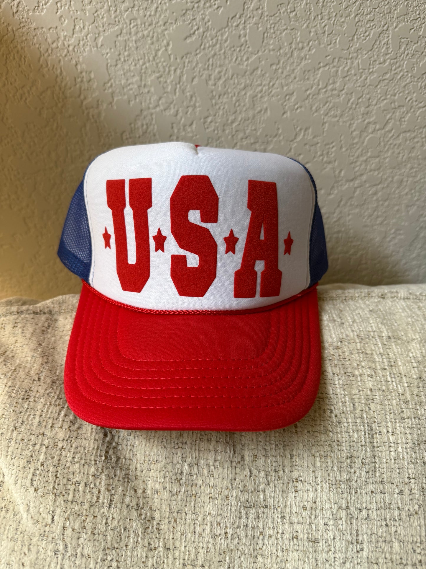 USA Puff Print Hat