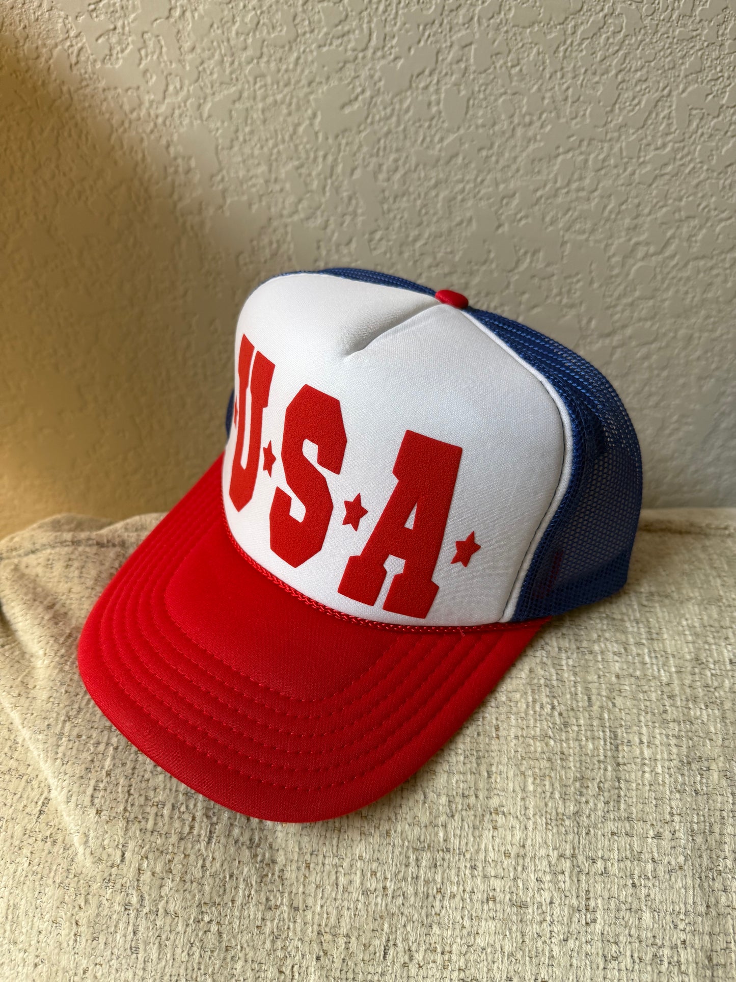 USA Puff Print Hat
