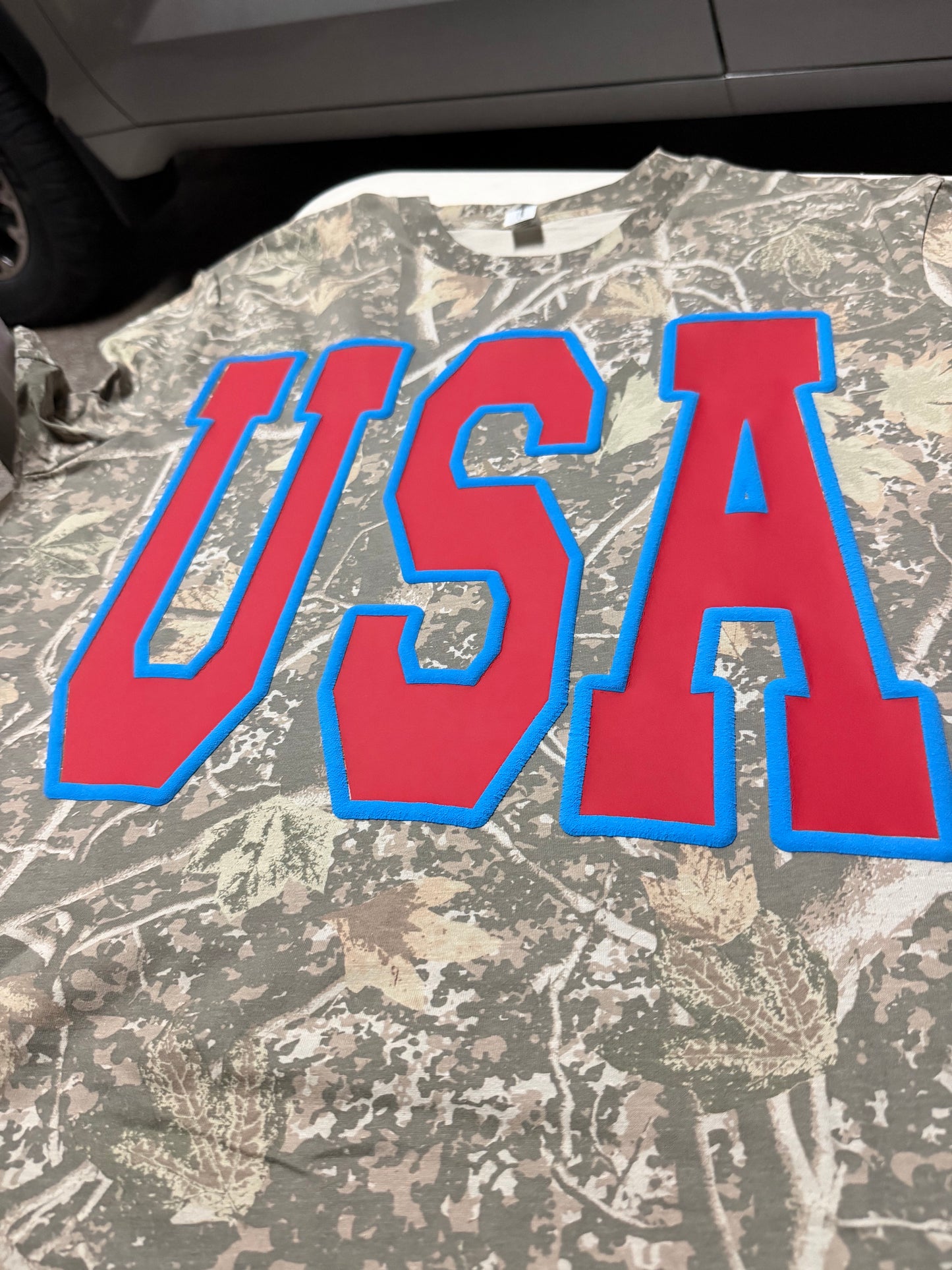 USA Camo Puff Tee