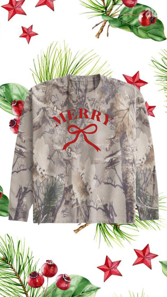 Merry Puff Print Camo Tee