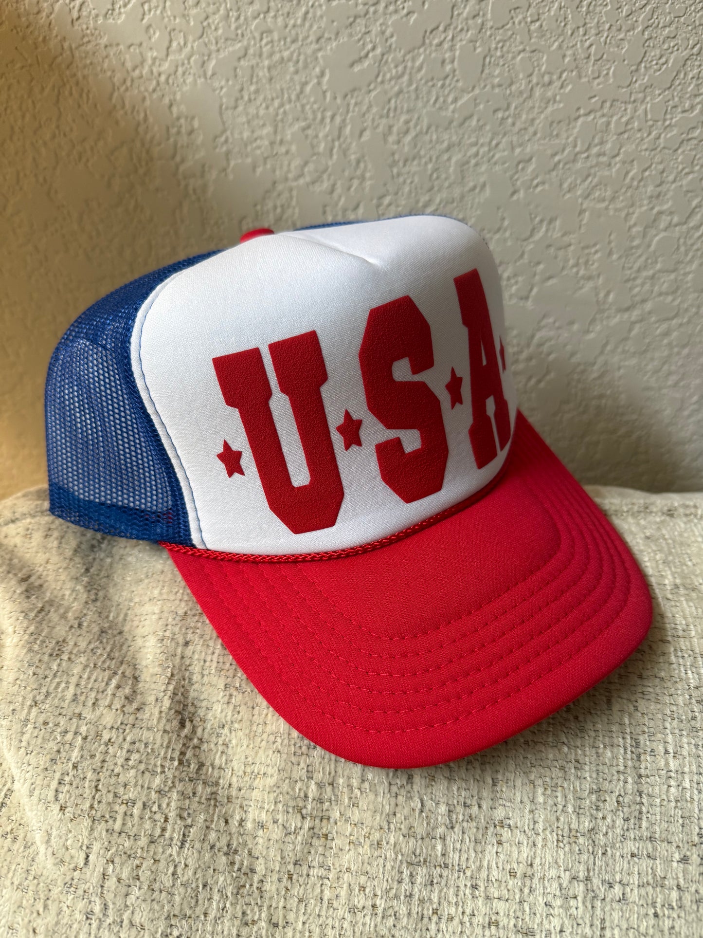 USA Puff Print Hat
