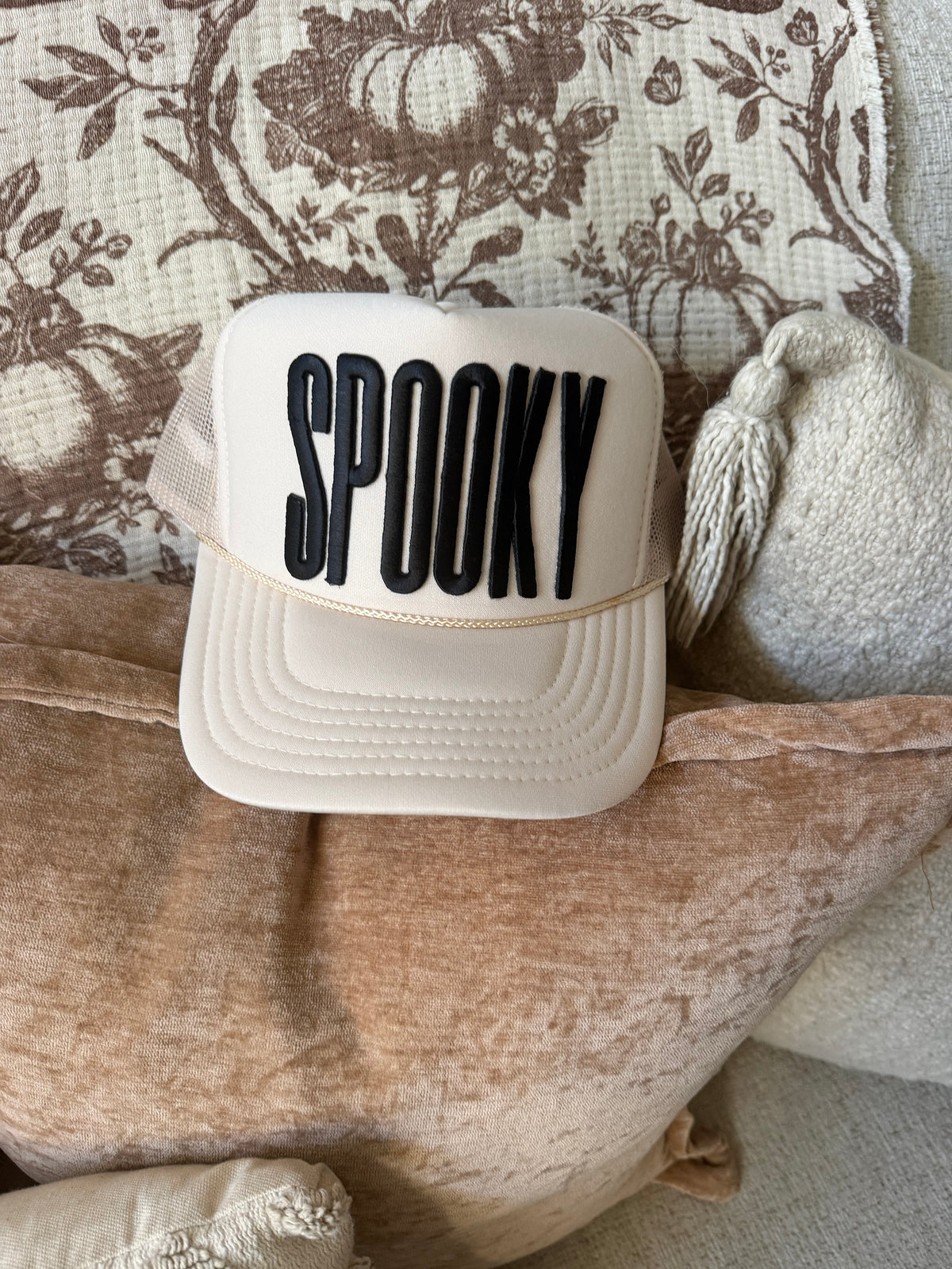 Faux Embroidery Trucker - Spooky