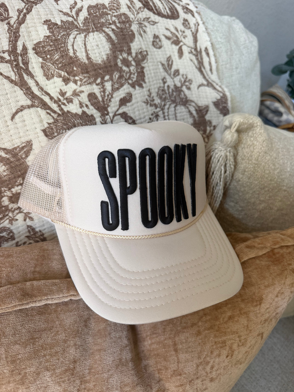 Faux Embroidery Trucker - Spooky