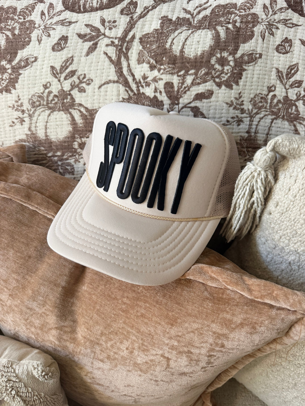 Faux Embroidery Trucker - Spooky