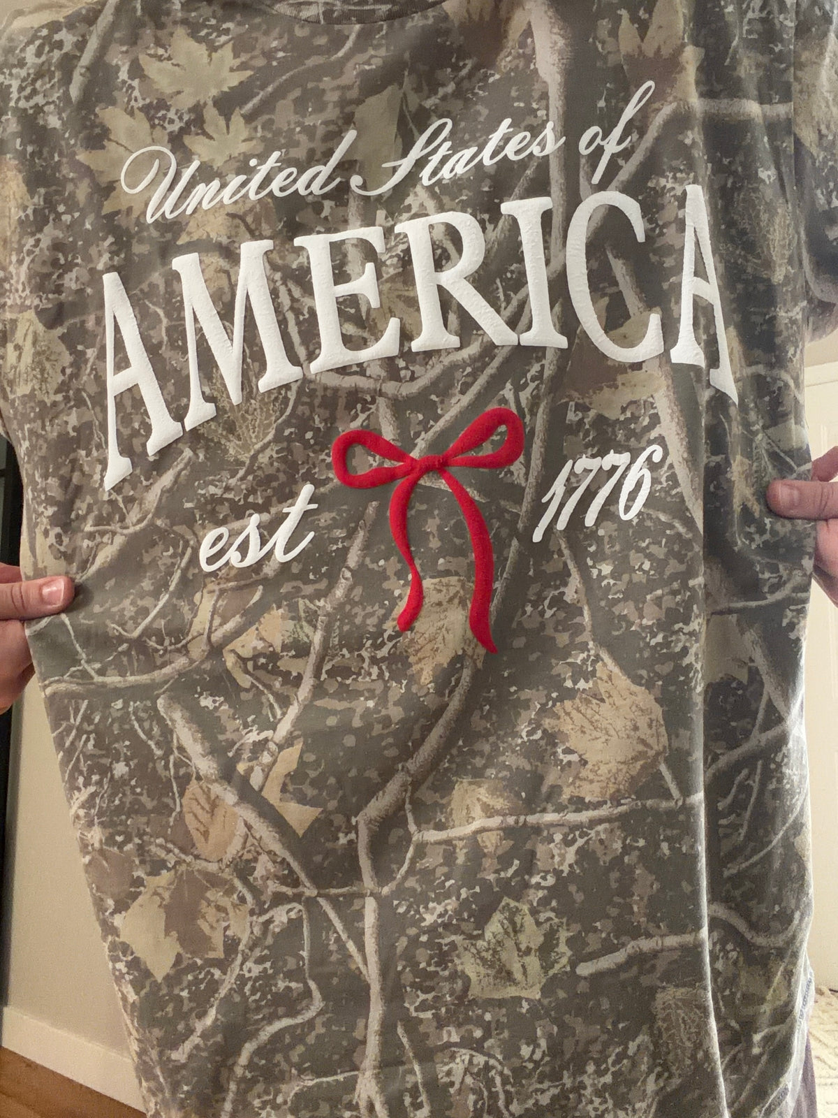 America Puff Print