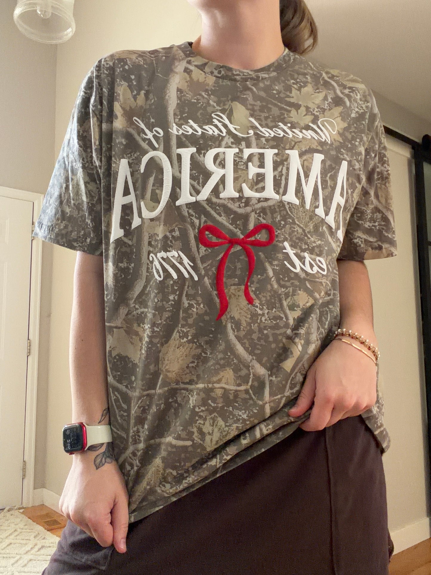 America Puff Print