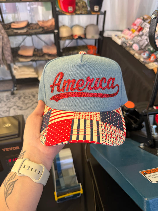 Patch Work America Hat
