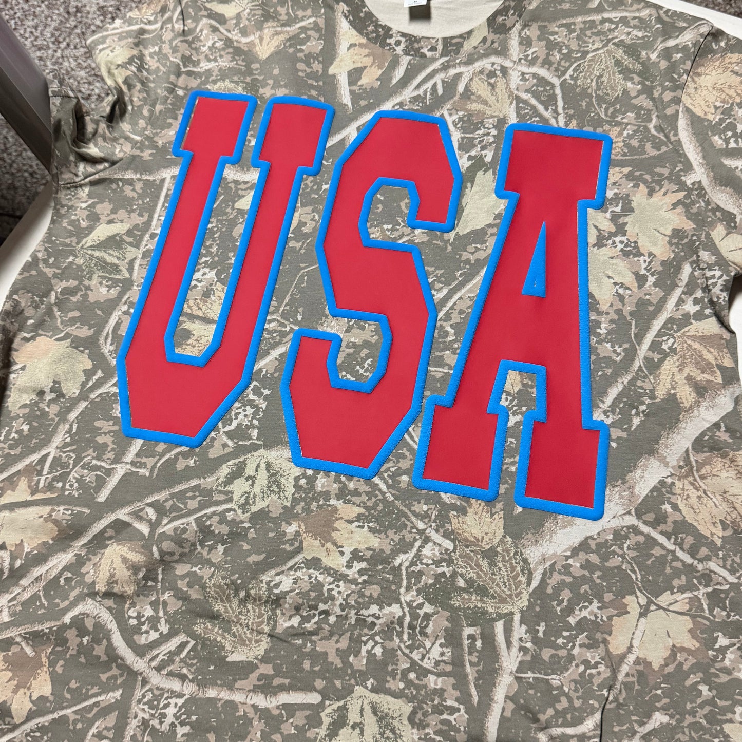USA Camo Puff Tee
